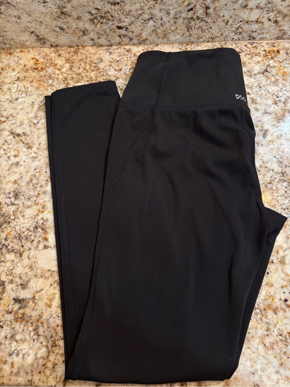 DSG Black High-Waist Workout Leggings with Logo